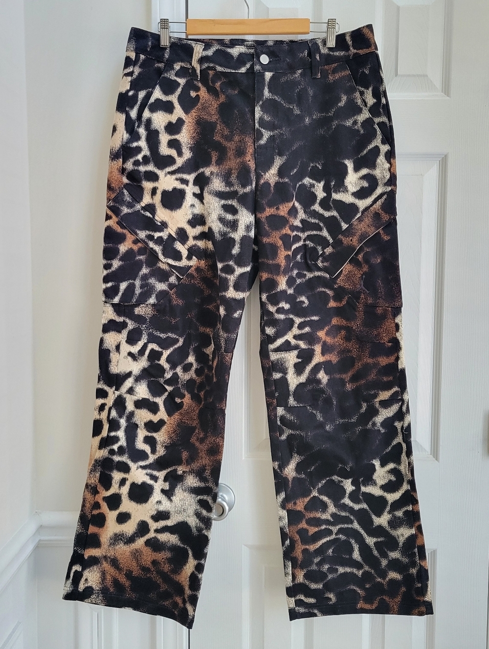 Jordan Chicago Cargo Pants  Leopard Print Archaeo Brown Streetwear Trendy Size L